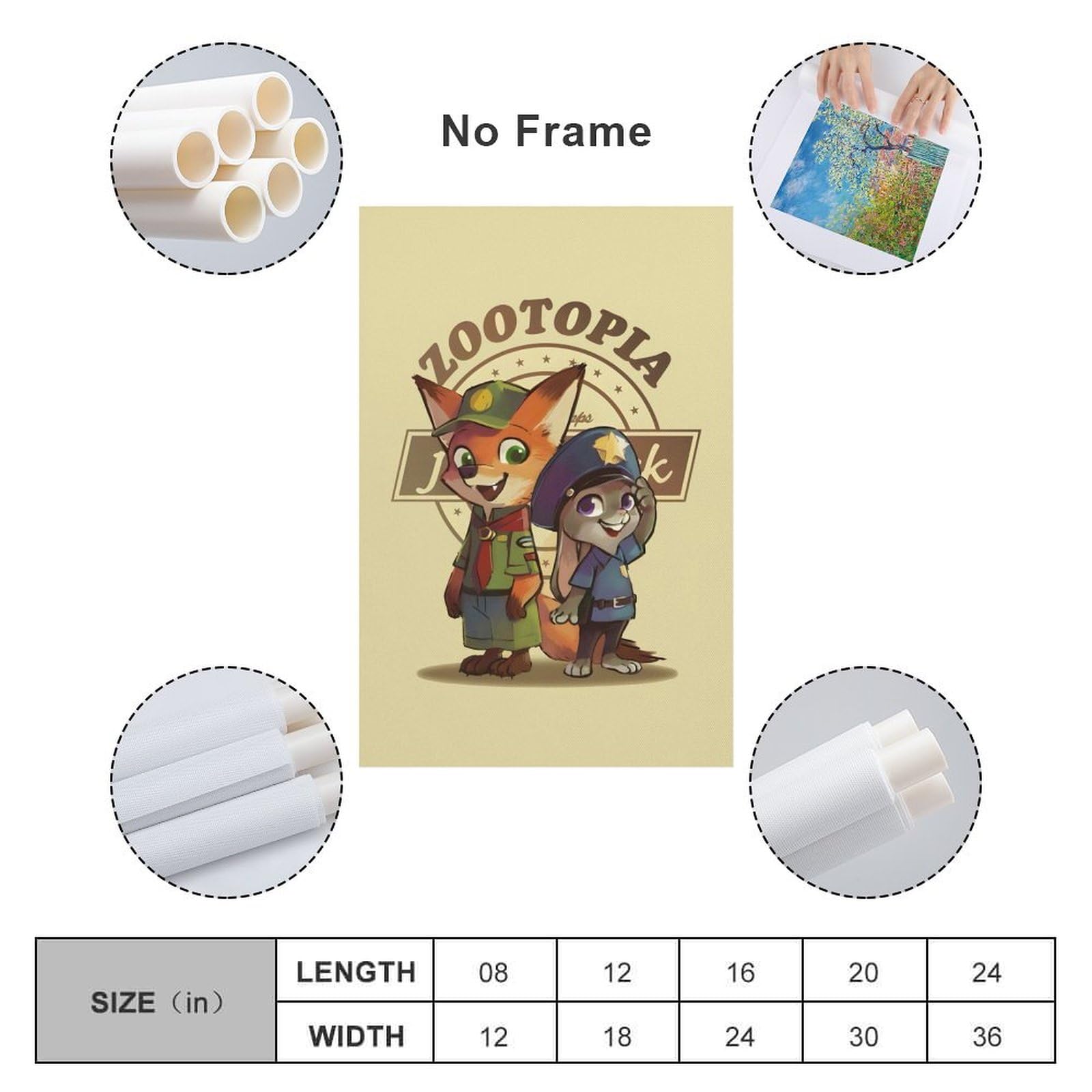 Amazon.co.jp: ズートピア ジュディ ニック アートポスター 飾り絵